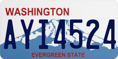 WA license plate AYI4524