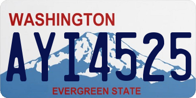 WA license plate AYI4525