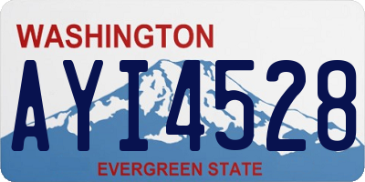 WA license plate AYI4528