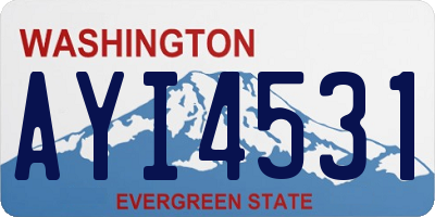 WA license plate AYI4531