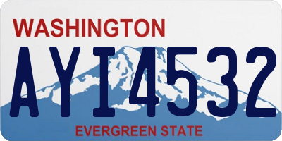 WA license plate AYI4532