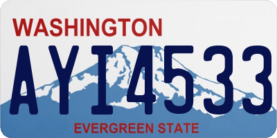 WA license plate AYI4533