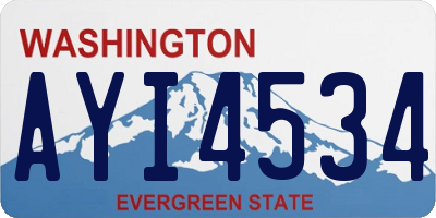 WA license plate AYI4534