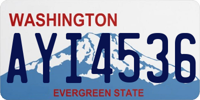 WA license plate AYI4536