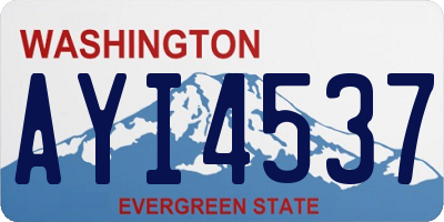 WA license plate AYI4537