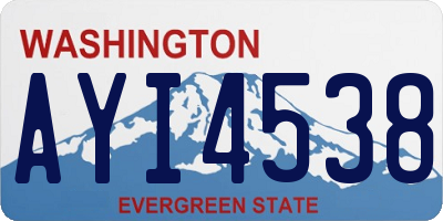 WA license plate AYI4538
