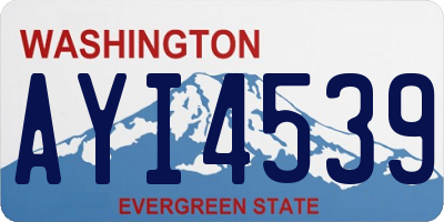 WA license plate AYI4539