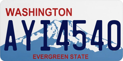WA license plate AYI4540