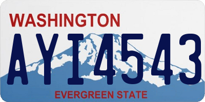 WA license plate AYI4543