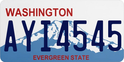 WA license plate AYI4545