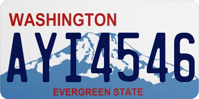 WA license plate AYI4546