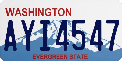 WA license plate AYI4547