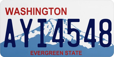 WA license plate AYI4548