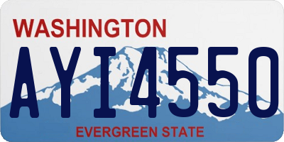 WA license plate AYI4550