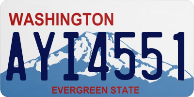 WA license plate AYI4551