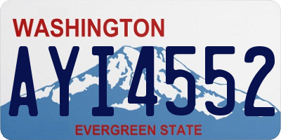 WA license plate AYI4552