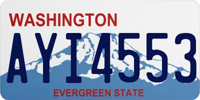 WA license plate AYI4553