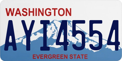 WA license plate AYI4554