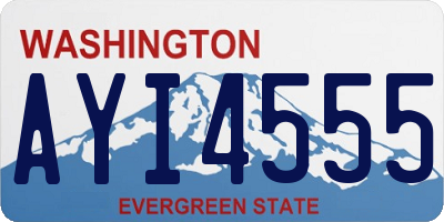WA license plate AYI4555