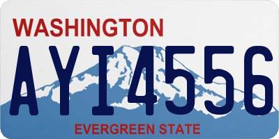 WA license plate AYI4556