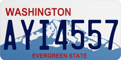 WA license plate AYI4557