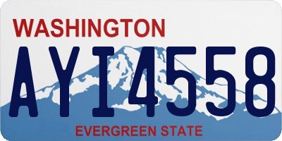 WA license plate AYI4558