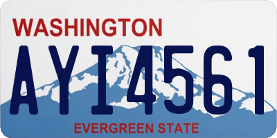 WA license plate AYI4561