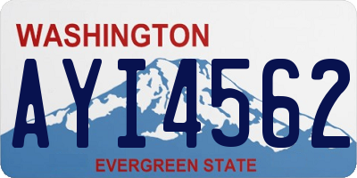 WA license plate AYI4562