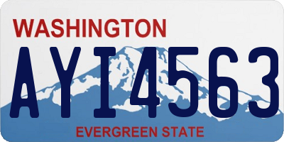 WA license plate AYI4563