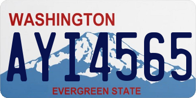WA license plate AYI4565