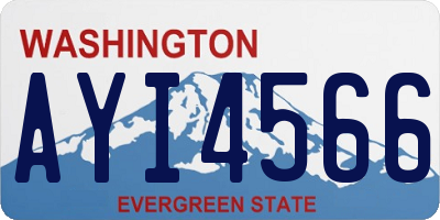 WA license plate AYI4566