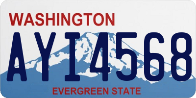 WA license plate AYI4568