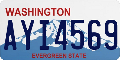 WA license plate AYI4569