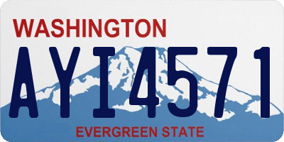 WA license plate AYI4571