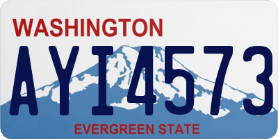 WA license plate AYI4573