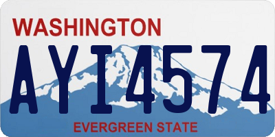 WA license plate AYI4574