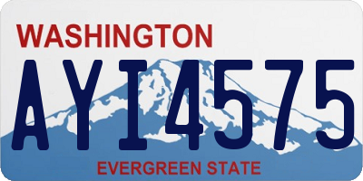 WA license plate AYI4575
