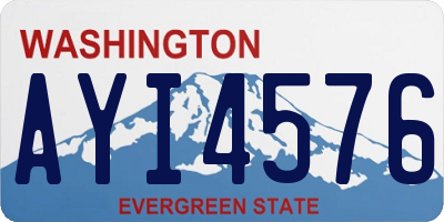 WA license plate AYI4576