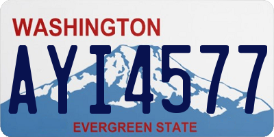 WA license plate AYI4577