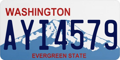 WA license plate AYI4579
