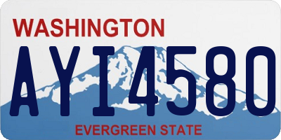 WA license plate AYI4580