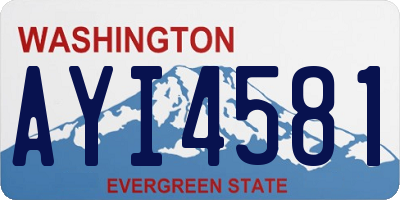 WA license plate AYI4581