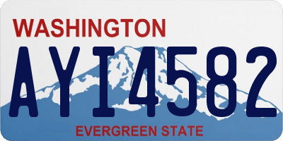 WA license plate AYI4582