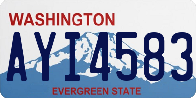 WA license plate AYI4583