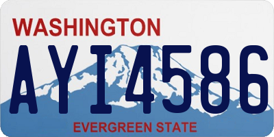 WA license plate AYI4586