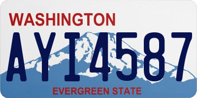 WA license plate AYI4587