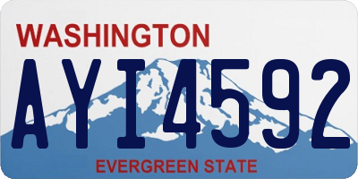 WA license plate AYI4592