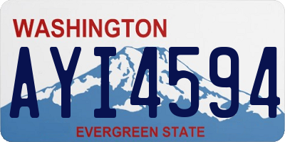 WA license plate AYI4594