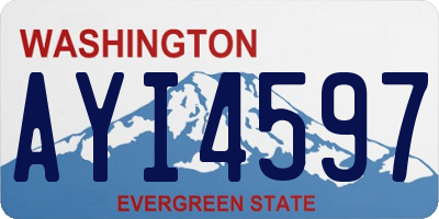 WA license plate AYI4597
