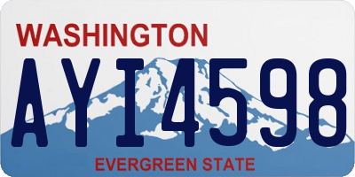 WA license plate AYI4598